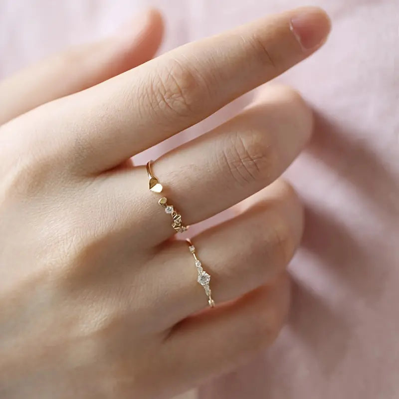 14k Plated Paved Shining  Danburite Silver Ring