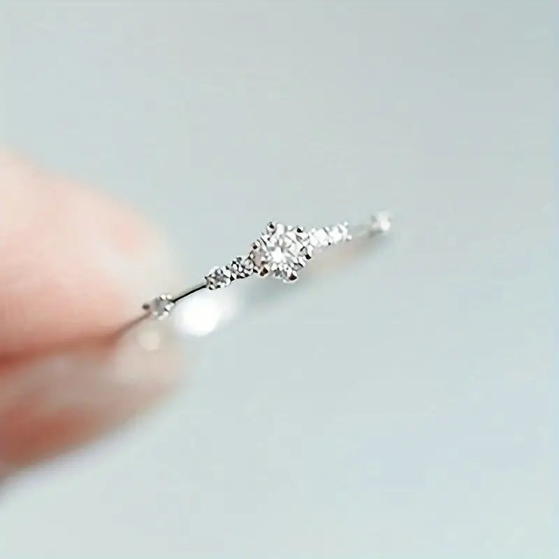 14k Plated Paved Shining  Danburite Silver Ring
